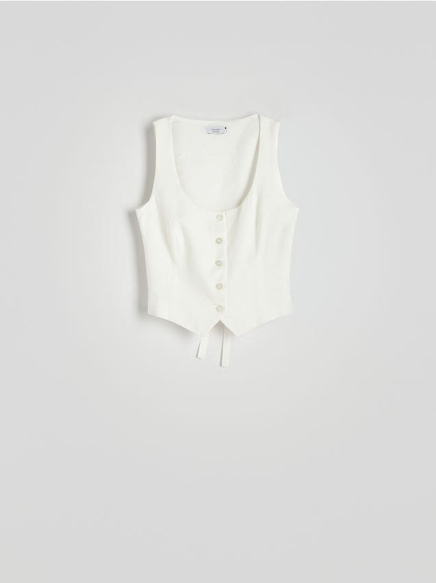 Gilet ajusté avec lin - RESERVED
