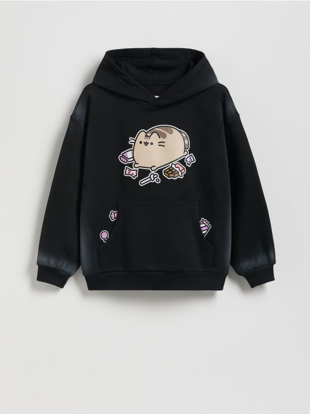 Reserved - Hanorac Pusheen - negru