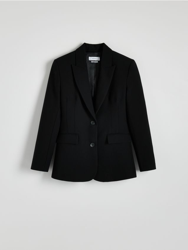 Waist-fitted blazer with viscose blend - RESERVED