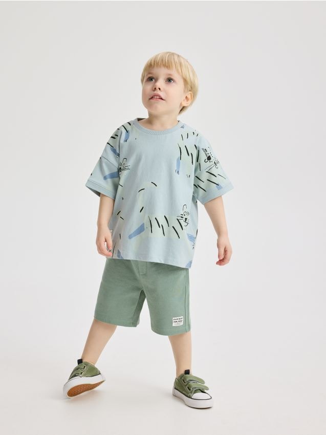 Reserved - BOYS` T-SHIRT - albastru-pal