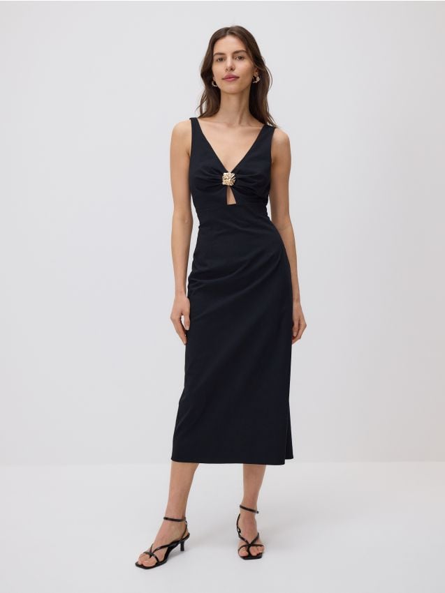 Midi dress with decorative detail - RESERVED