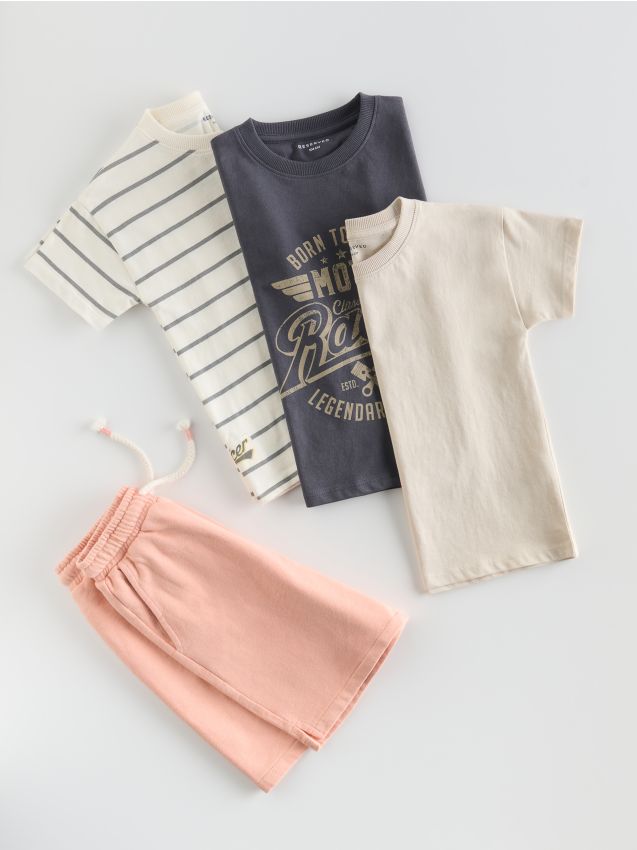 Cotton T-shirts 3 pack - RESERVED