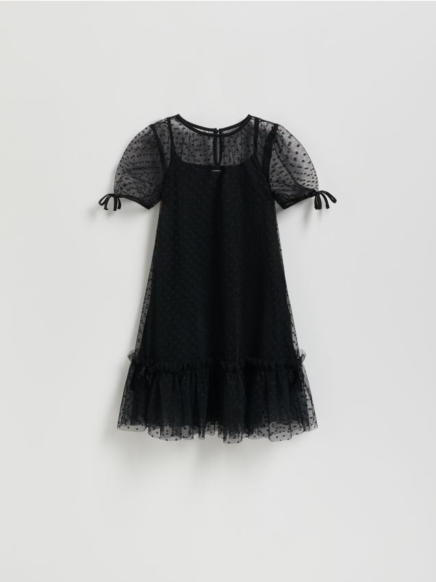 Reserved - Rochie cu buline - negru