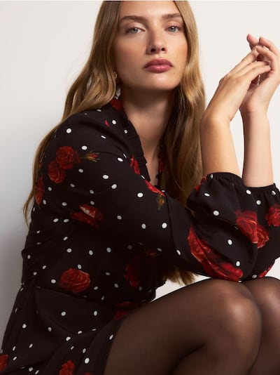 Patterned mini dress
