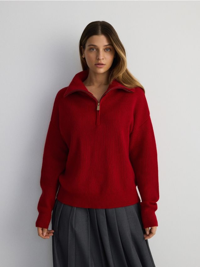 Rollkragenpullover mit Reißverschluss - RESERVED