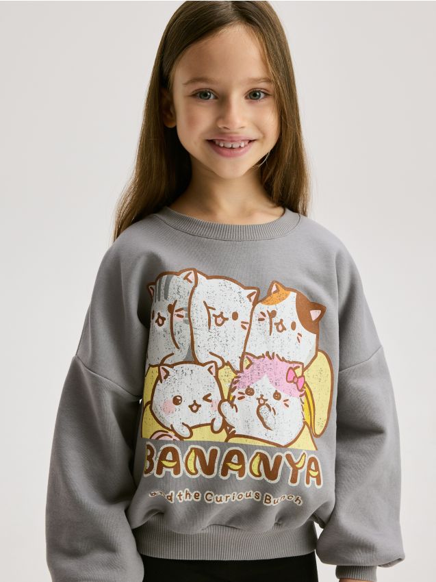 Reserved - GIRLS` JOGGING TOP - gri-închis