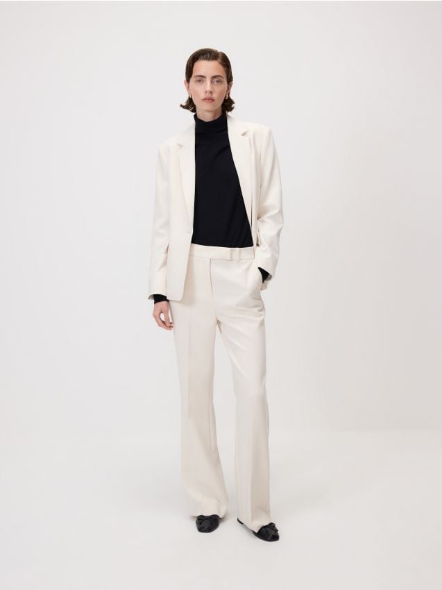 Flare broek met persvouwen - RESERVED