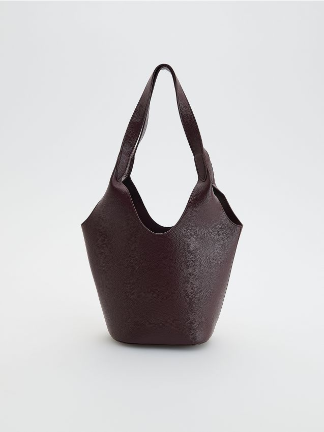 Basket bag with pouch - RESERVED