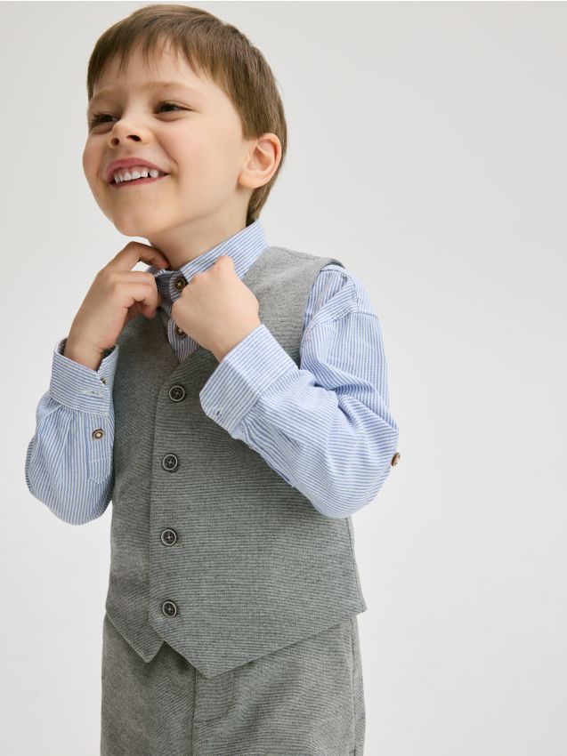 Melange viscose rich vest - RESERVED