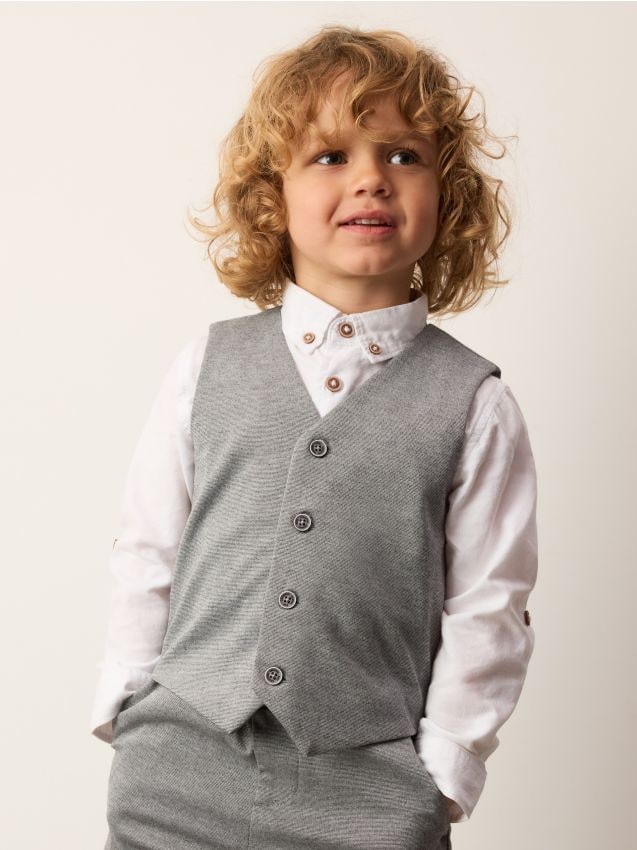 Melange viscose rich vest - RESERVED