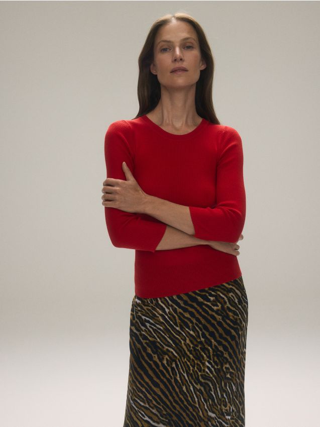 Reserved - LADIES` BLOUSE - roșu