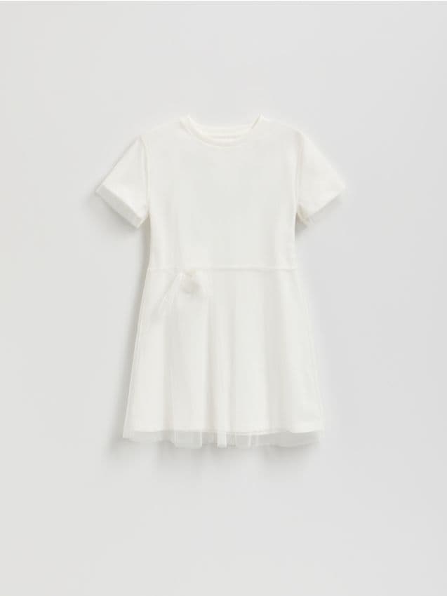 Reserved - Rochie din tul - crem