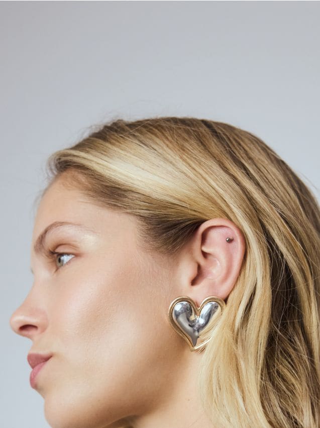 Heart-shaped earrings - RESERVED
