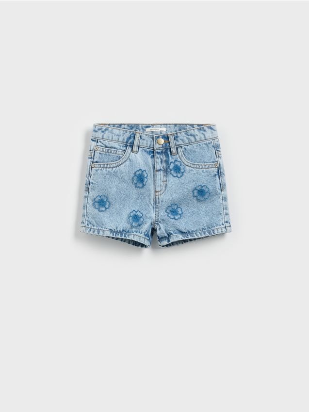 Denim shorts with patches - RESERVED