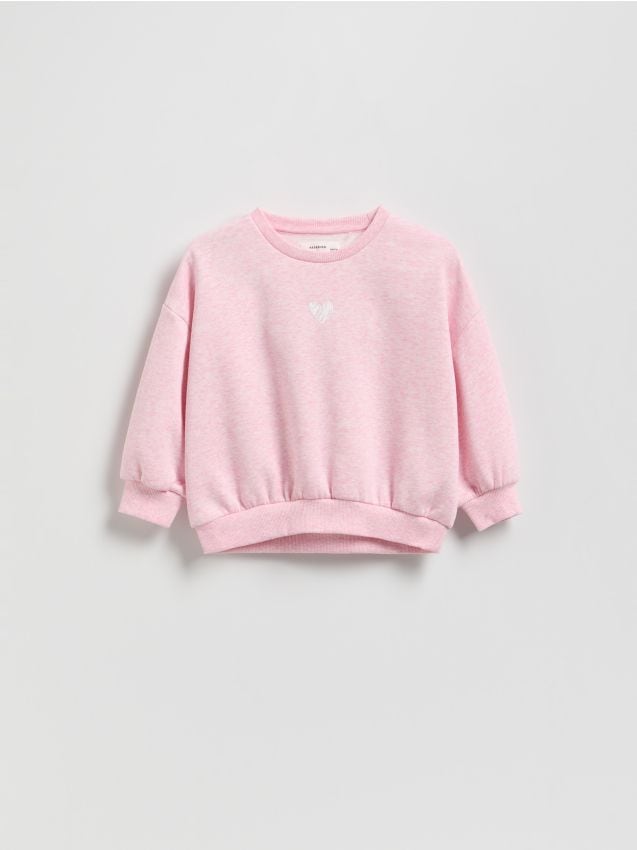 Sweater met borduursel - RESERVED