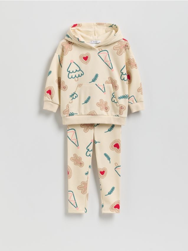 Reserved - Set călduros cu motiv de Crăciun - nude