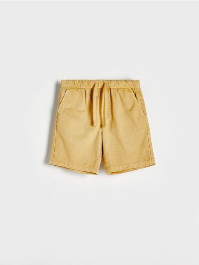 Cotton rich Bermuda shorts