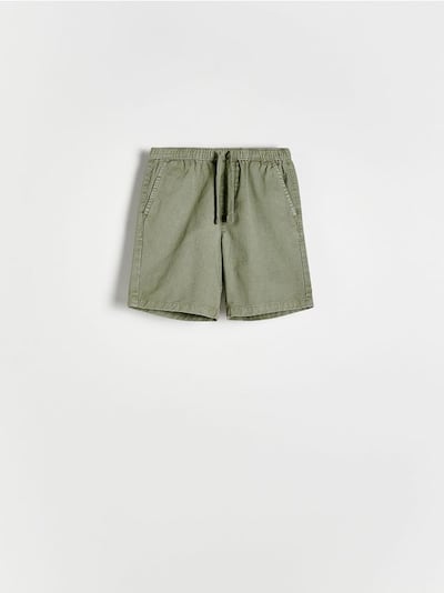 Cotton rich Bermuda shorts
