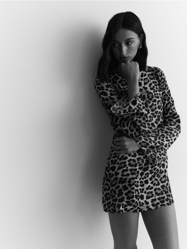 Dress with animal print - RESERVED