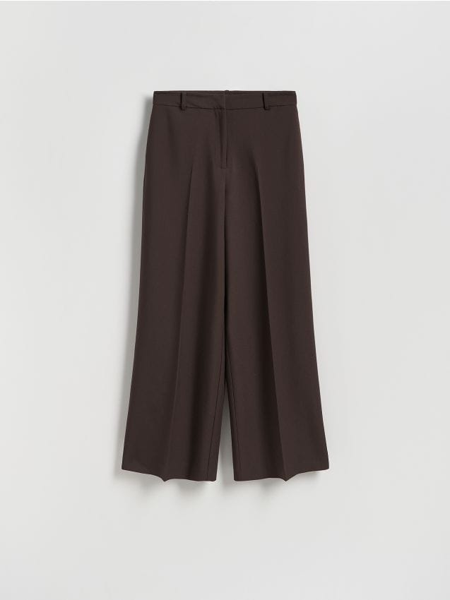 Broek met wijde pijpen met persvouwen - RESERVED