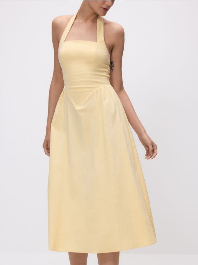 Rochie midi din bumbac - RESERVED
