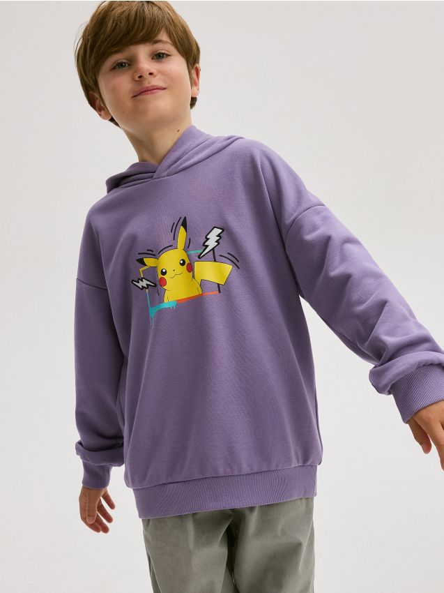 Reserved - bluză sport oversized pokémon - violet-prună
