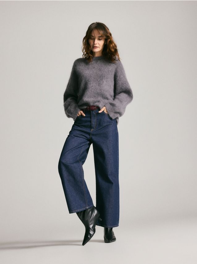 Jumper with mohair and wool blend - RESERVED