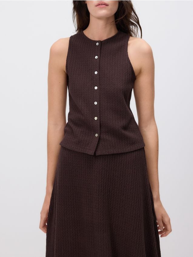 Blouse with decorative buttons - RESERVED