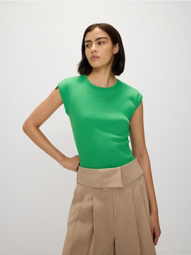 Reserved - tricou kimono - verde