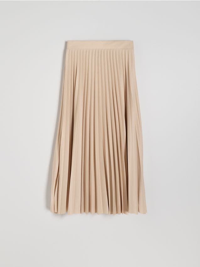 Reserved - rochie plisată - nude