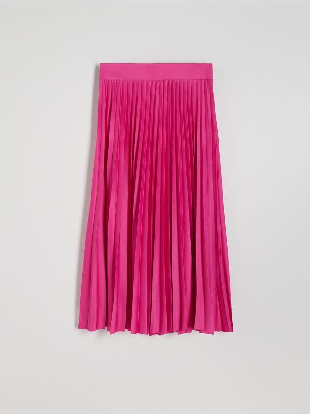 Reserved - rochie plisată - crimson