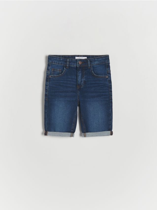 Reserved - pantaloni scurți din denim - bleumarin
