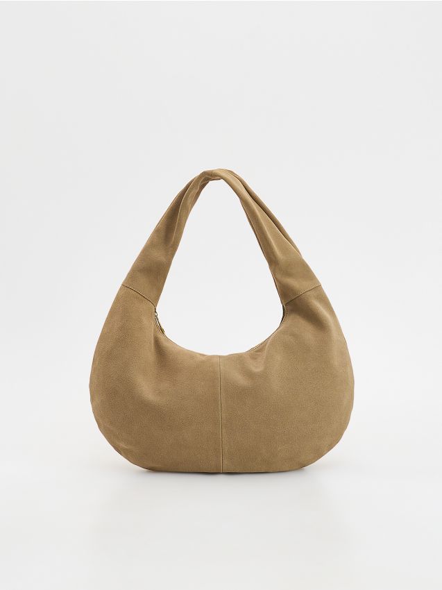 Suede jacket with collar - RESERVED
