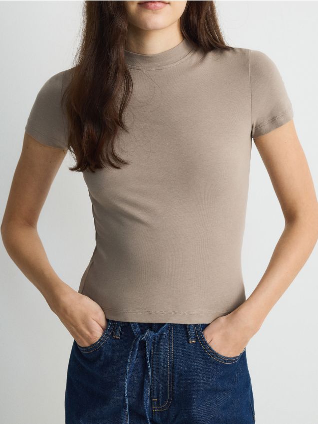 Reserved - Tricou regular - bej