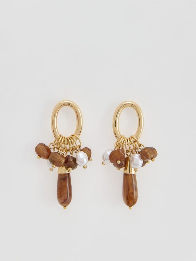 Dangling earrings with decorative stones - RESERVED