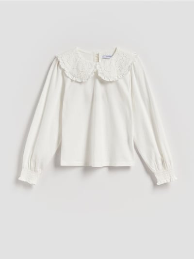 Cotton blouse with collar