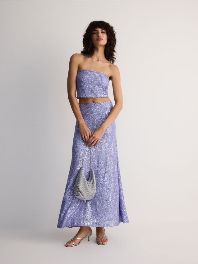 Sequin maxi skirt - RESERVED