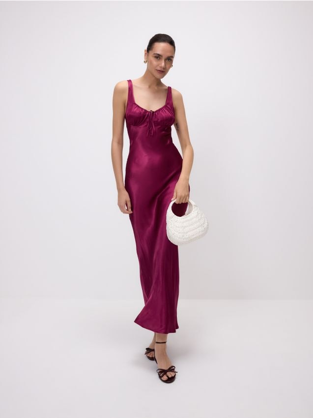 Robe en viscose satinée - RESERVED