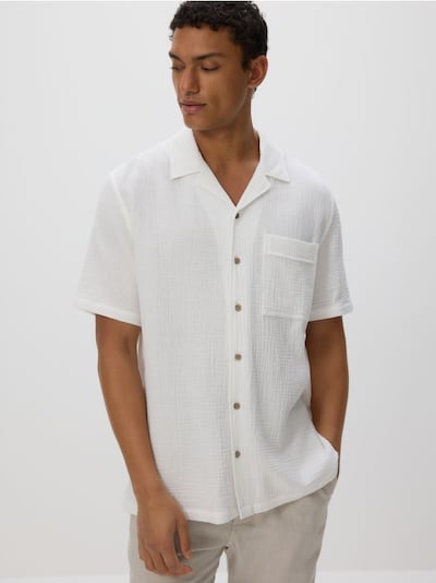 Camicia regular in cotone