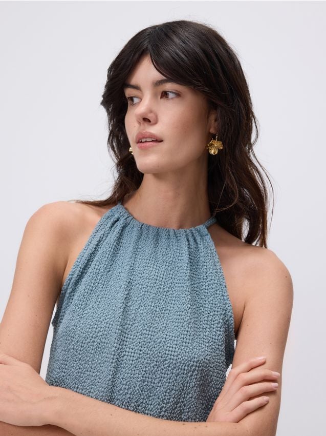 Crushed top with halter neck - RESERVED