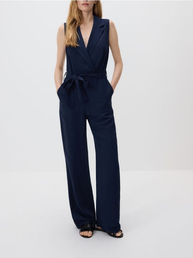 Linen blend jumpsuit - RESERVED
