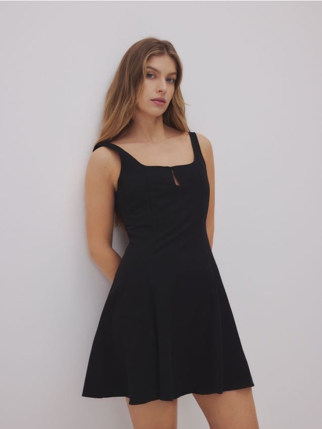 Viscose blend mini dress - RESERVED
