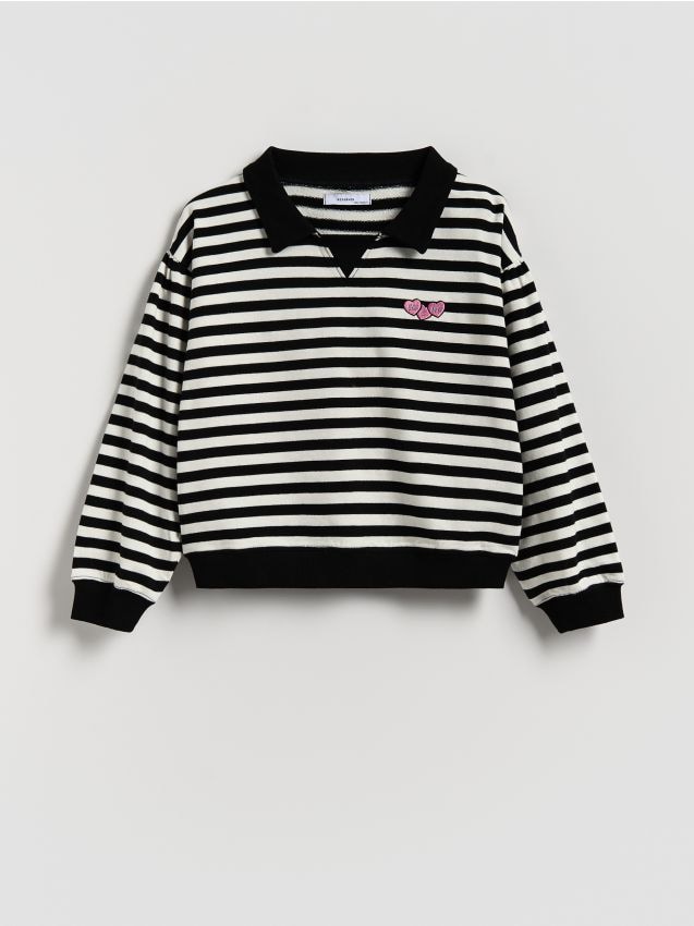 Reserved - Tricou cu guler - negru