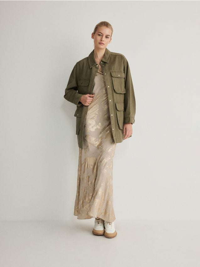 Reserved - ladies` outer jacket - verde-pal