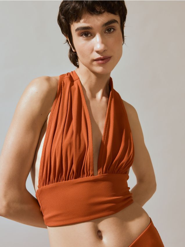 Cropped halter top - RESERVED