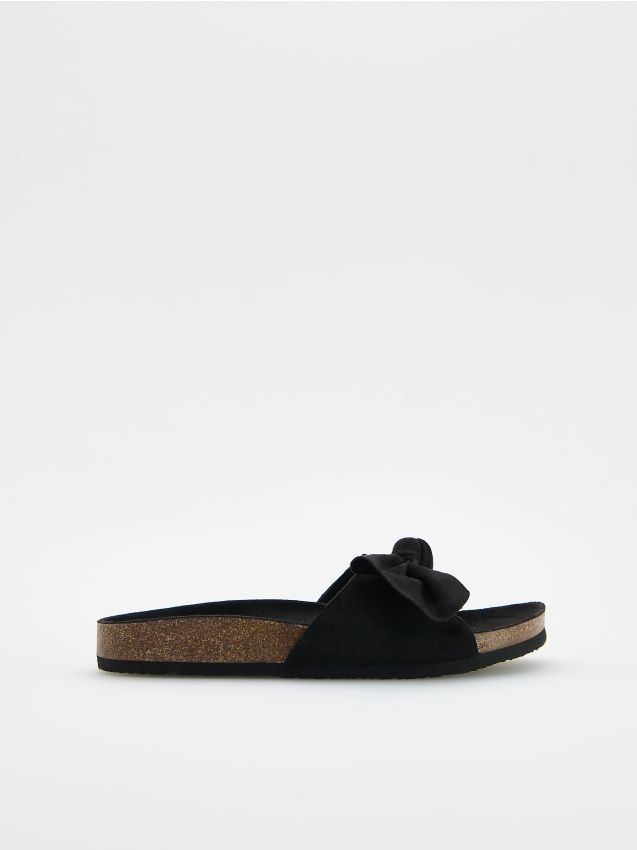Slider sandals with bow detail - RESERVED