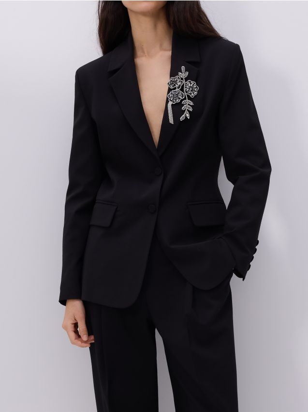 Taillierter Blazer aus Wollmischung