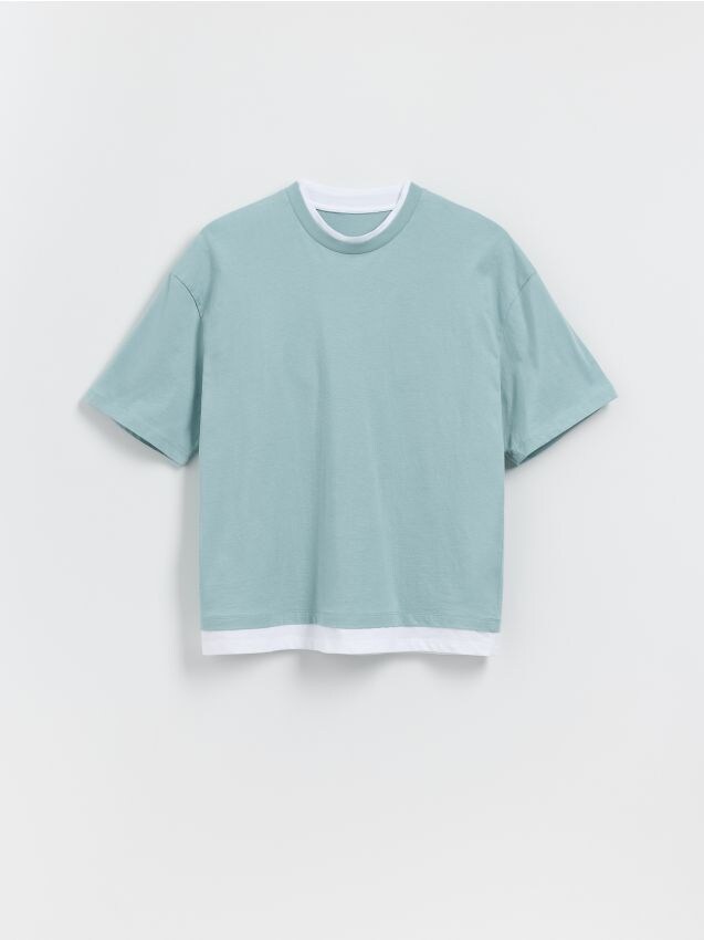 Reserved - Tricou din bumbac - verde-mentă