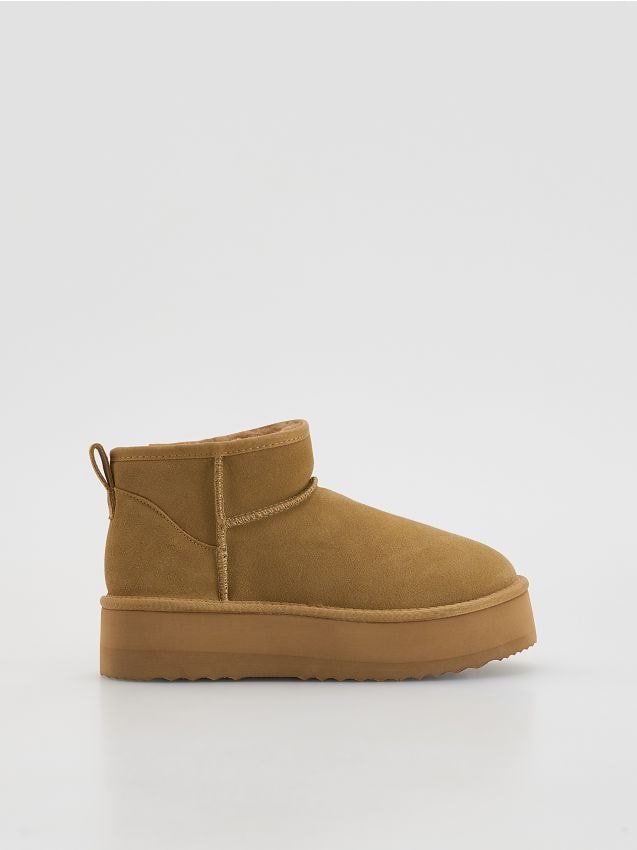 Reserved - LADIES` ANKLE BOOTS - bej