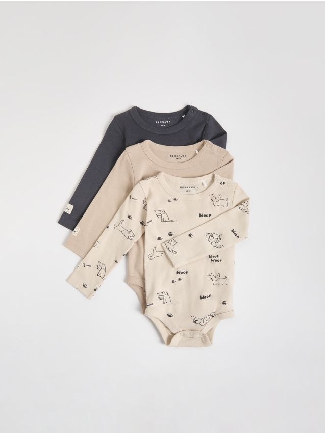 Cotton bodysuits 3 pack - RESERVED